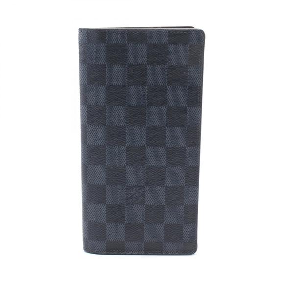 Louis Vuitton Blue Long Fold Cobalt Portefeuille Brazza Navy Wallet Blue - Picture 1 of 6